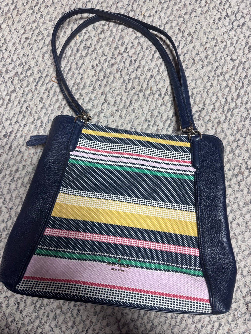 Kate Spade Striped Navy Multicolor Bag